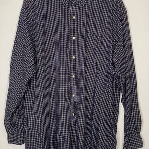 Ralph Lauren Polo Golf Cotton Navy Checkered Shirt Men’s XL